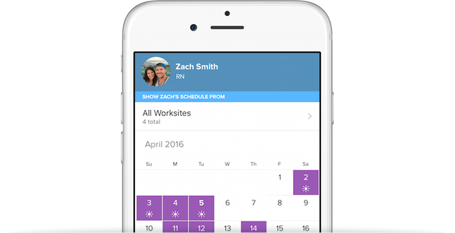 Nursegrid nursing schedule app profile