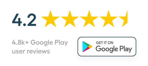 4.2 stars in Google Play