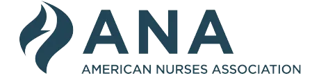 ANA logo with a stylized flame symbol to the left, and the words ANA American Nurses Association to the right.